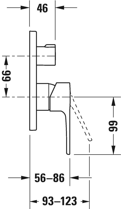 Single lever shower mixer for concealed installation - Image 3